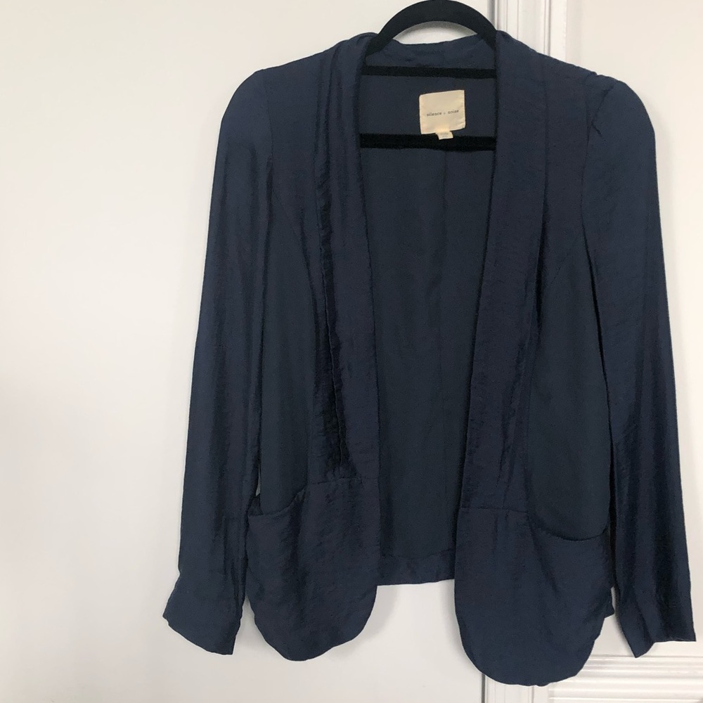 Silence + Noise Dark Blue Blazer